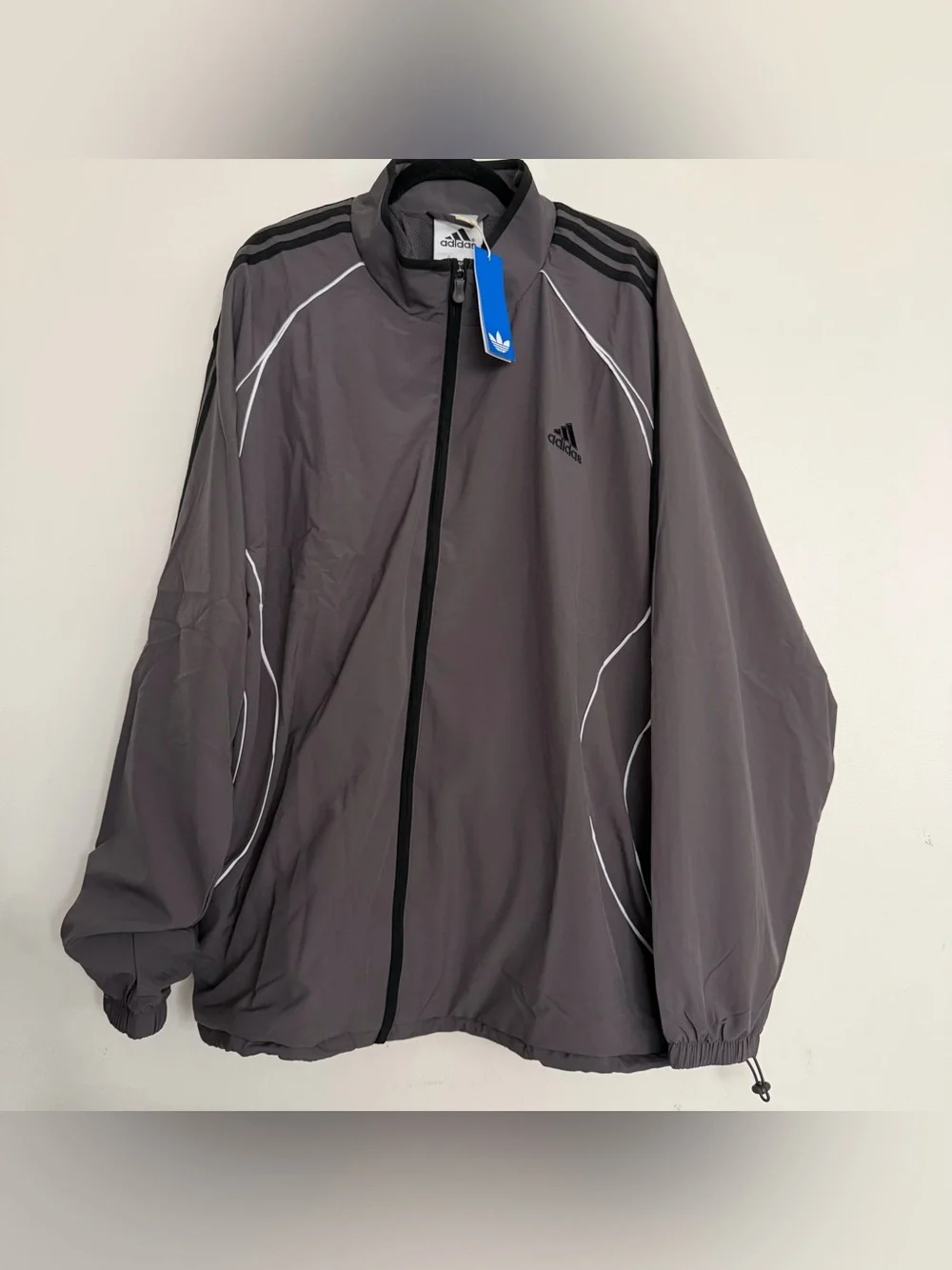 Men’s Adidas Teamgeist Adicolor Funnel Neck Loose Fit Woven Track Top Size 3XL
